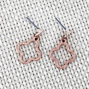 2 /$10 - Rose Gold Tone Clover Earrings